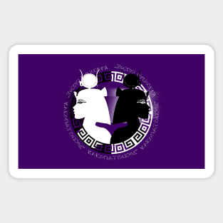 Cleopatra Purple Twinned Mask Sticker